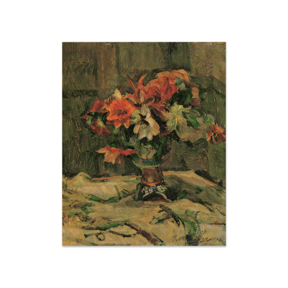 Nakamura Tsune - Still Life with Dahlias - Compact / Full Bleed / No Frame