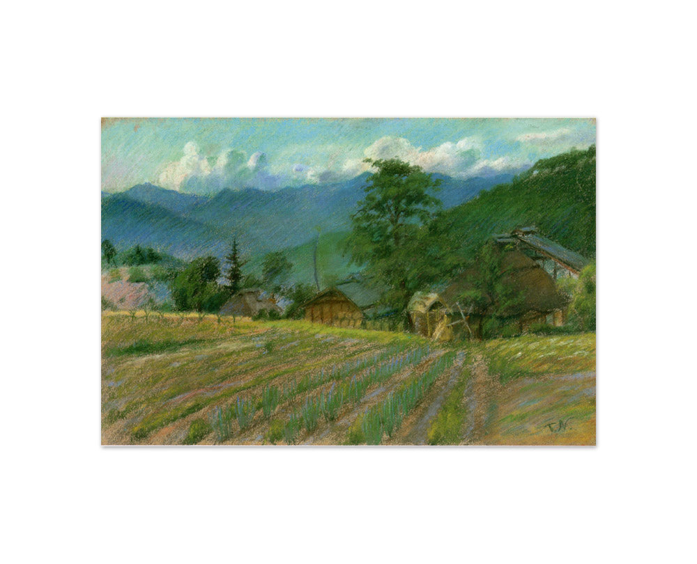 Nakamura Tsune - View of Hotaka Village - Compact / Full Bleed / No Frame