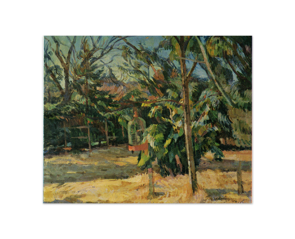 Nakamura Tsune - A Corner in the Garden with a Bird Cage - Compact / Full Bleed / No Frame