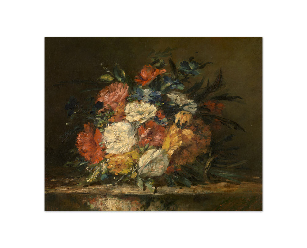 Narcisse Virgile Diaz de la Peña - Bouquet of Flowers - Compact / Full Bleed / No Frame