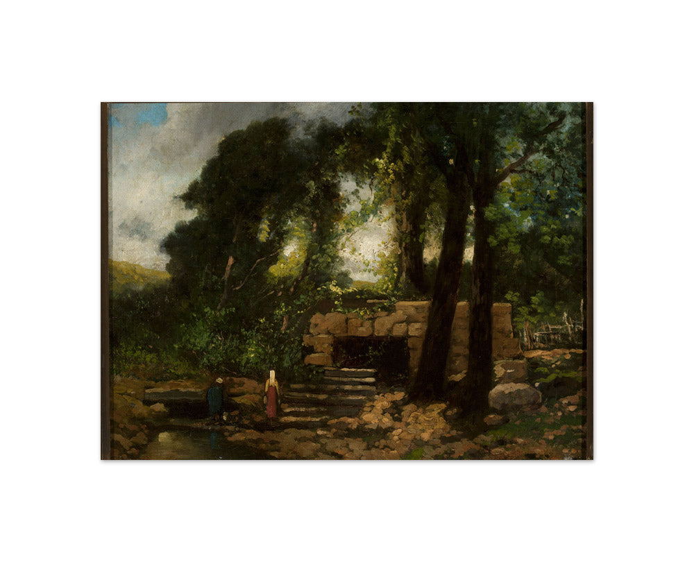 Narcisse Virgile Diaz de la Peña - Landscape with Ruins - Compact / Full Bleed / No Frame
