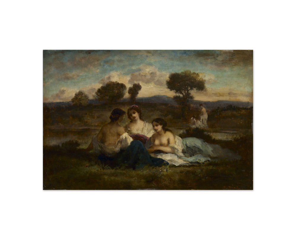 Narcisse-Virgile Diaz de la Peña - The Bathers - Compact / Full Bleed / No Frame