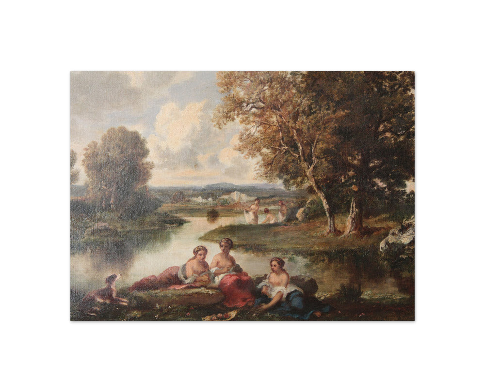 Narcisse Díaz de la Peña - Landscape with Bathers - Compact / Full Bleed / No Frame
