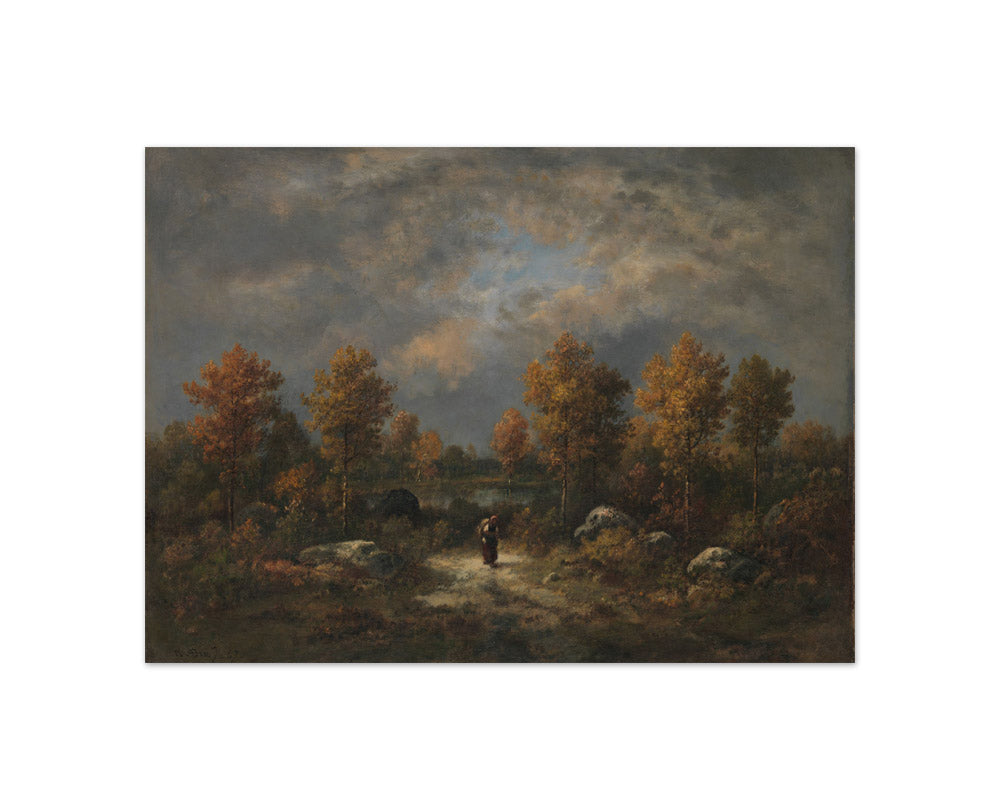 Johan Barthold Jongkind - Autumn: The Woodland Pond - Compact / Full Bleed / No Frame