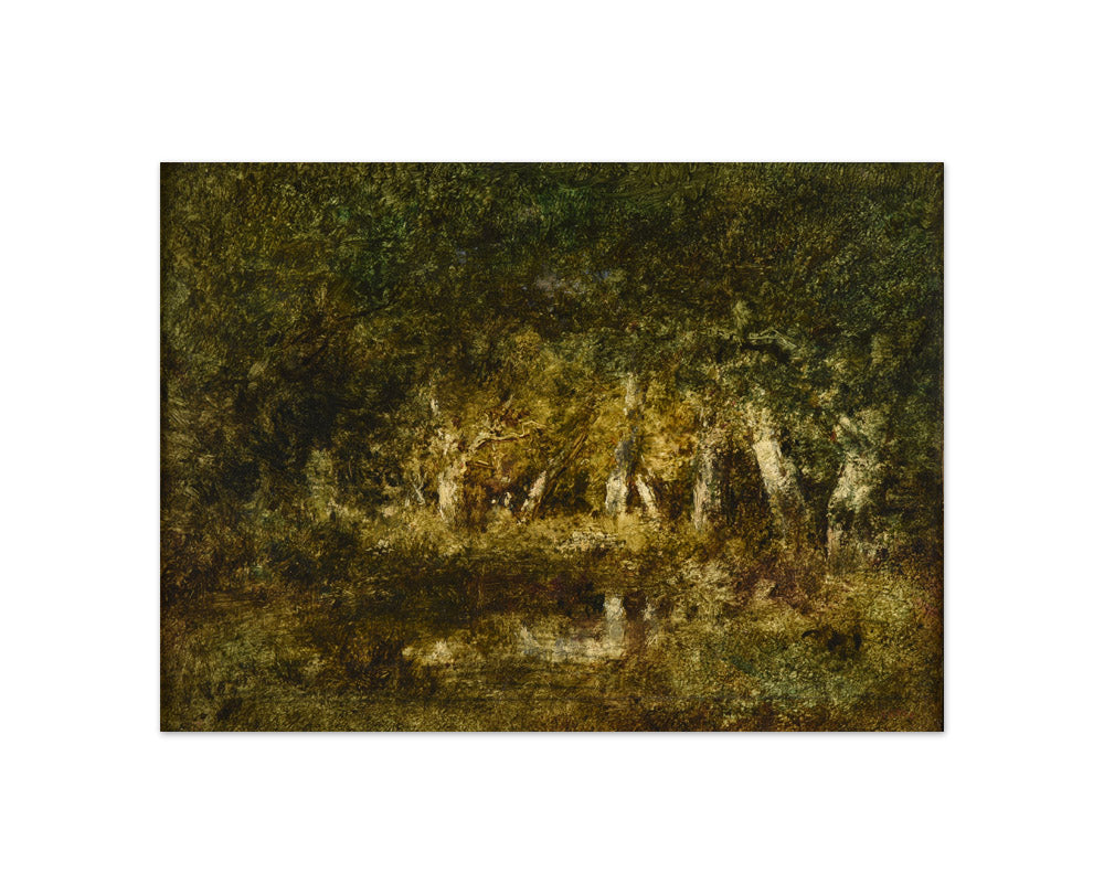 Narcisse Díaz de la Peña - Little Pond in the Forest - Compact / Full Bleed / No Frame