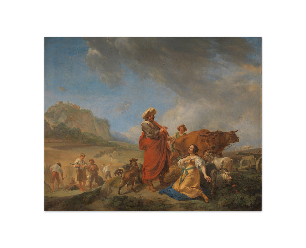 Nicolaes Pietersz Berchem - Ruth and Boaz - Compact / Full Bleed / No Frame