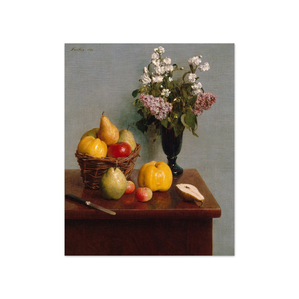 Henri Fantin-Latour - Still Life with Flowers and Fruit - Compact / Full Bleed / No Frame