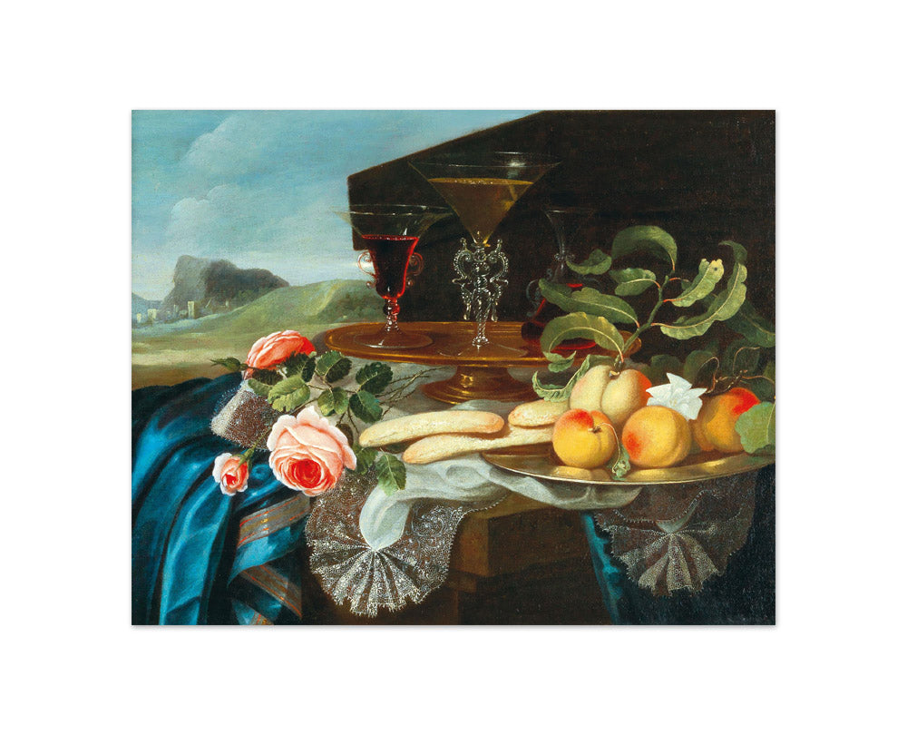 Maximilian Pfeiler - Still Life of Flowers and Fruit - Compact / Full Bleed / No Frame