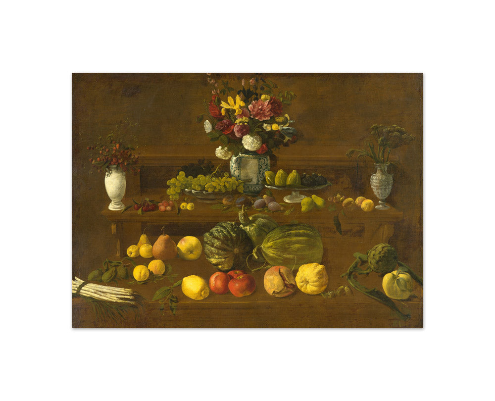 Giovanni Battista Crescenzi - Still Life with Flowers, Fruit and Vegetables - Compact / Full Bleed / No Frame