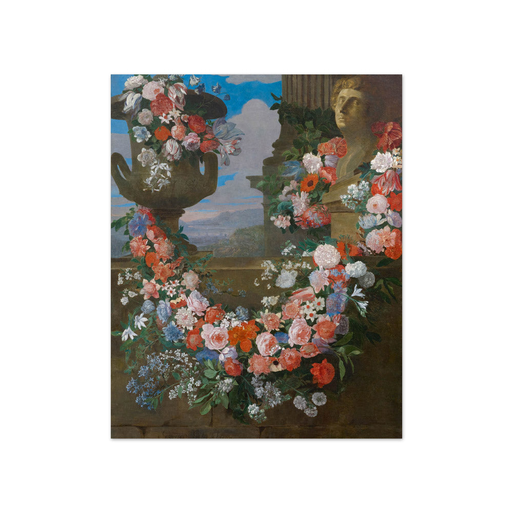 Hieronymus Galle the Elder - Still Life of Flowers in a Park Landscape - Compact / Full Bleed / No Frame