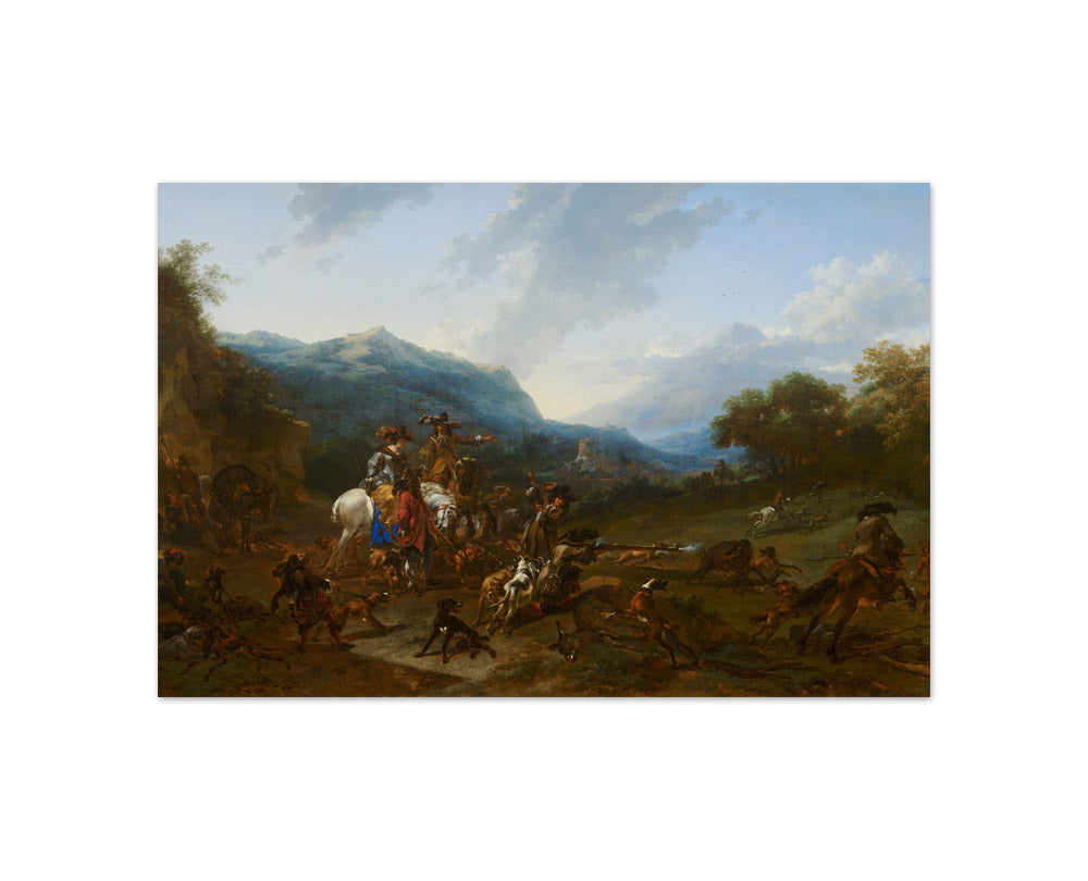 Nicolaes Pietersz Berchem - Wild Boar Hunt - Compact / Full Bleed / No Frame