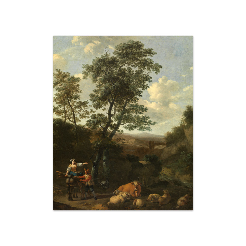 Nicolaes Pietersz Berchem - Italian Landscape - Compact / Full Bleed / No Frame