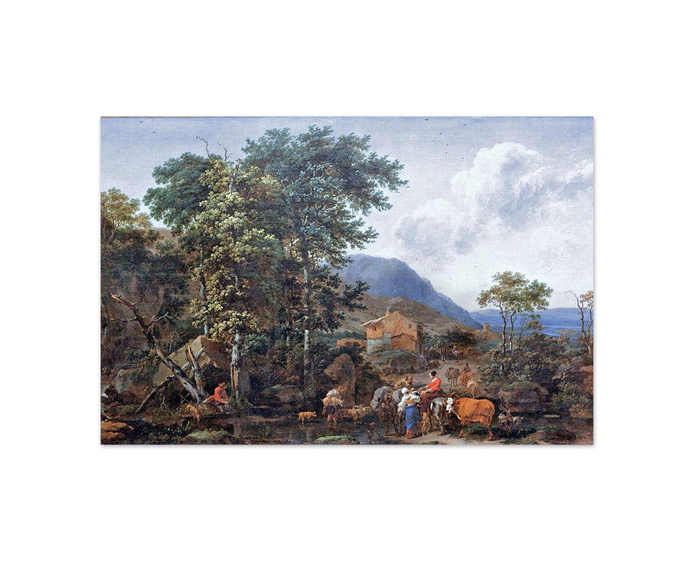 Nicolaes Pietersz Berchem - Landscape with Tall Trees - Compact / Full Bleed / No Frame