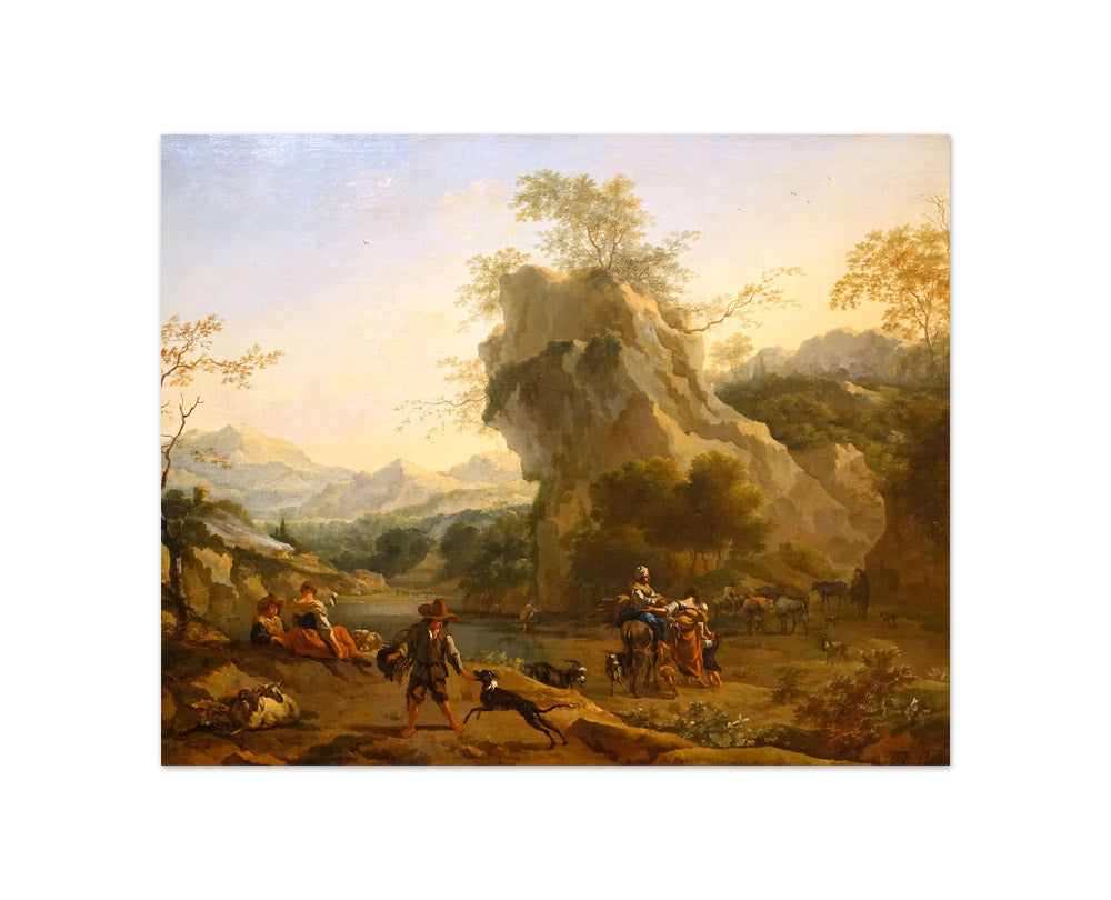 Nicolaes Pietersz Berchem - Southern Landscape - Compact / Full Bleed / No Frame