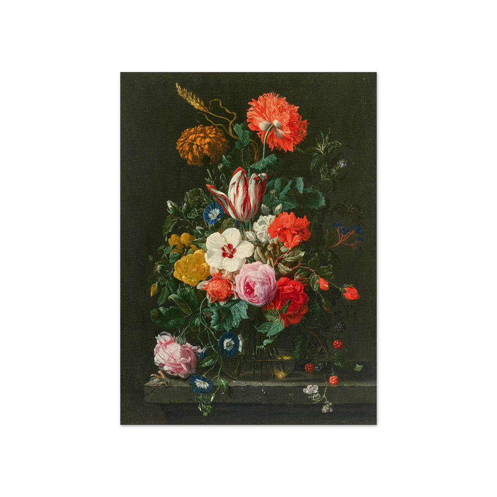 Nicolaes van Veerendael - Flowers in a Glass Vase - Compact / Full Bleed / No Frame