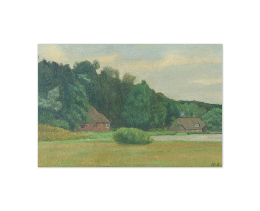 Niels Bjerre - Landscape with Houses - Compact / Full Bleed / No Frame