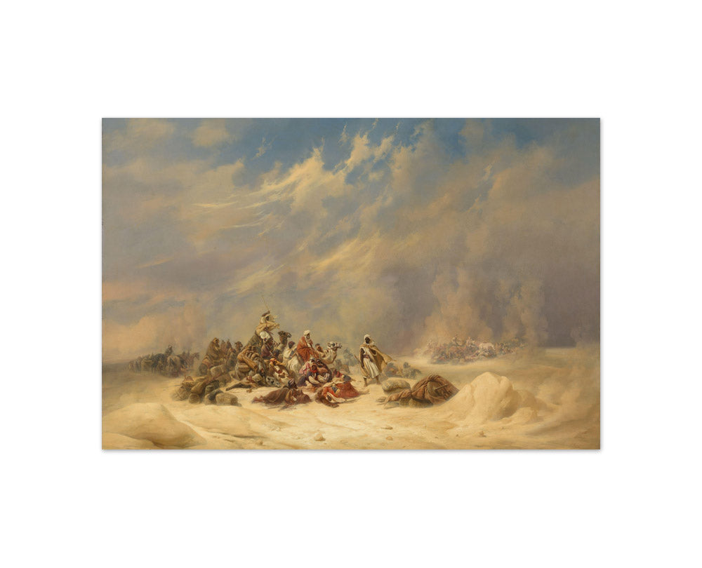 Niels Simonsen - A Caravan Overtaken by a Storm in the Desert - Compact / Full Bleed / No Frame