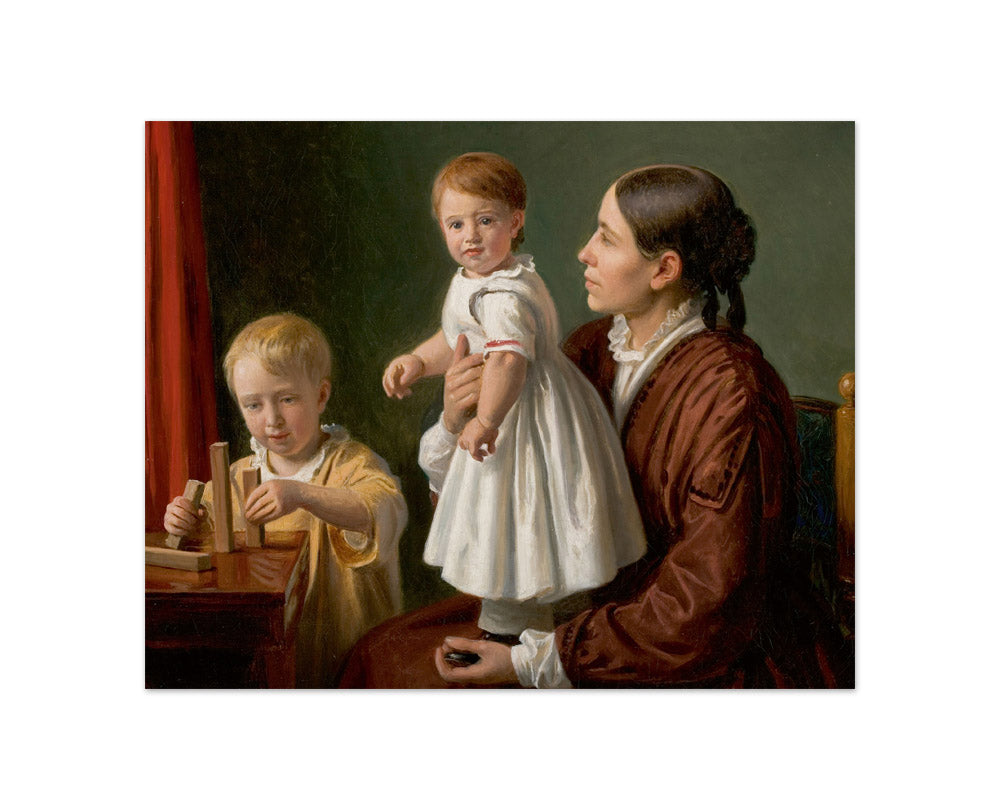 Constantin Hansen - Interior with Georgia Skovgaard and Sons - Compact / Full Bleed / No Frame