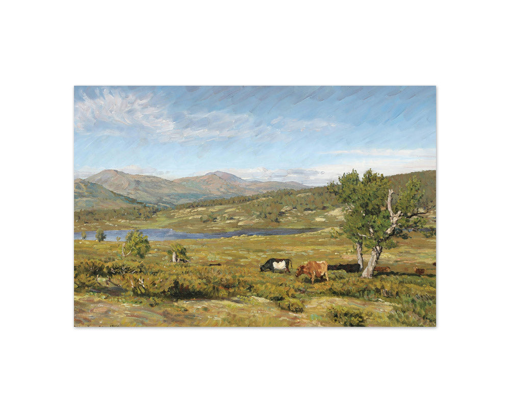 Niels Skovgaard - Norwegian Landscape with Cows - Compact / Full Bleed / No Frame