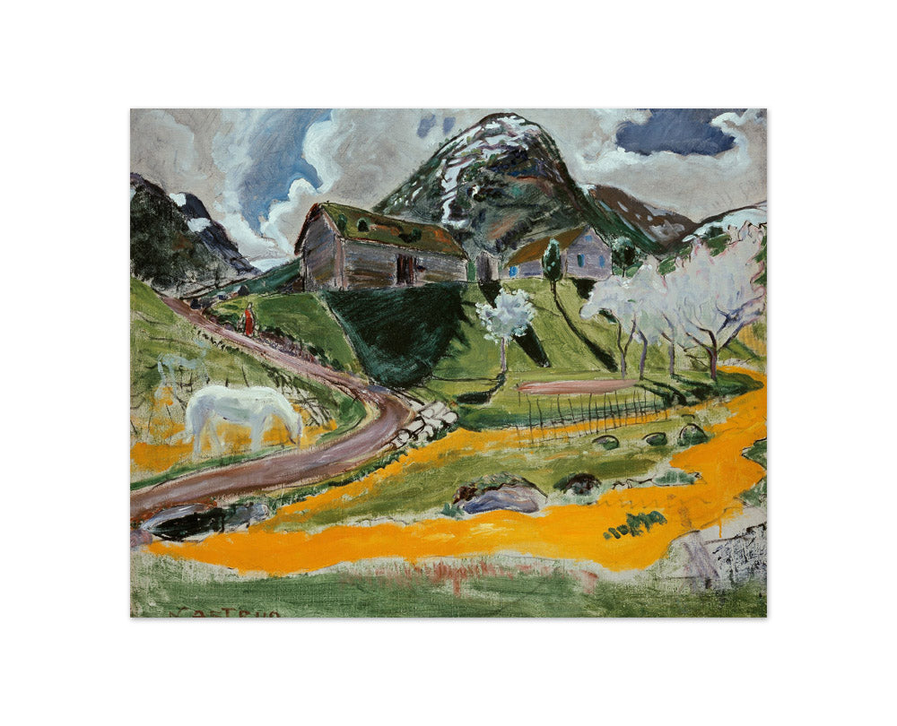 Nikolai Astrup - The White Horse in Spring - Compact / Full Bleed / No Frame