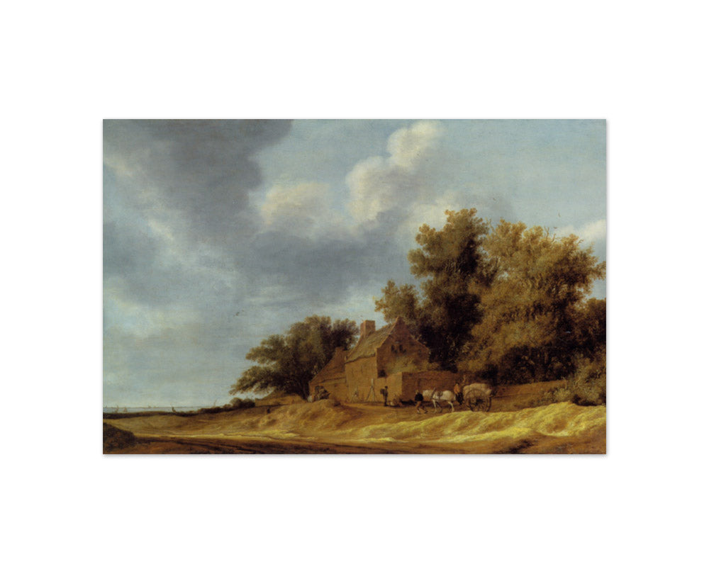 Salomon van Ruysdael - Landscape with a Cottage - Compact / Full Bleed / No Frame