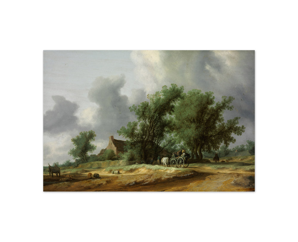 Salomon van Ruysdael - Road in the Dunes with a Passenger Coach - Compact / Full Bleed / No Frame