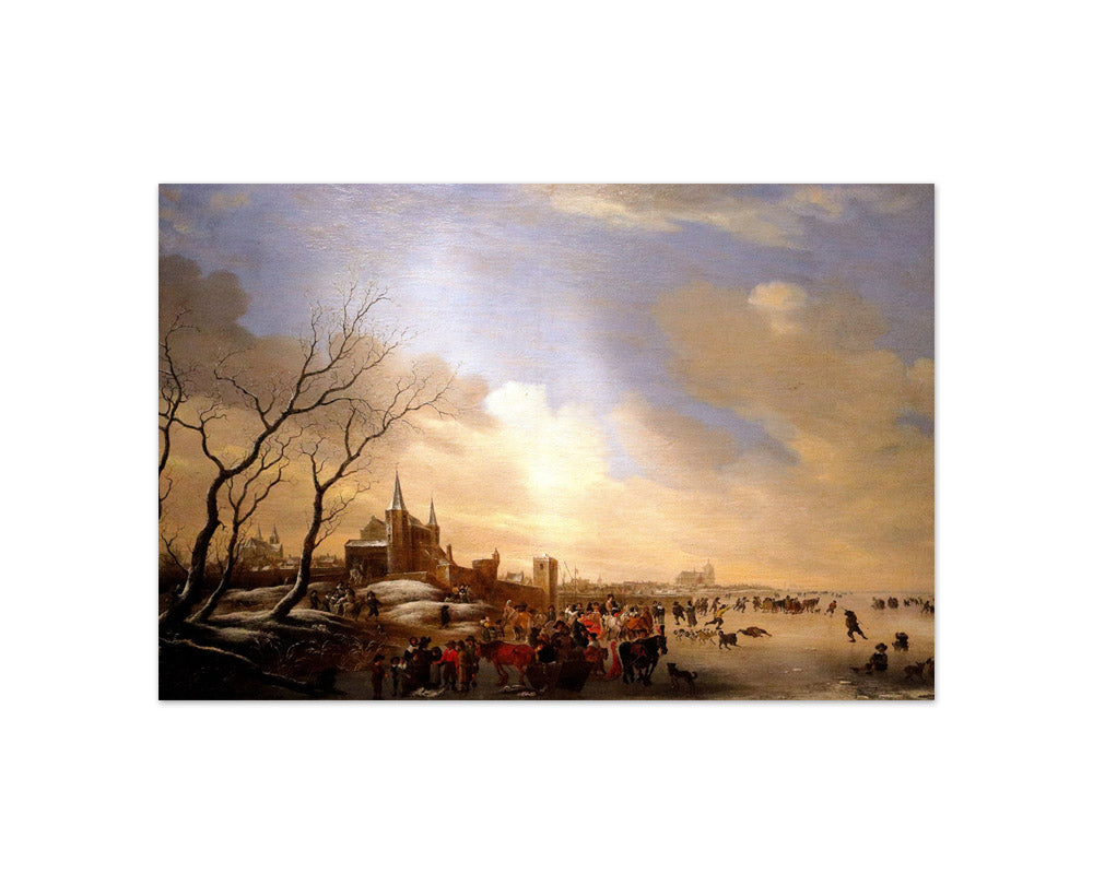 Salomon van Ruysdael - The Sale of Fish - Compact / Full Bleed / No Frame