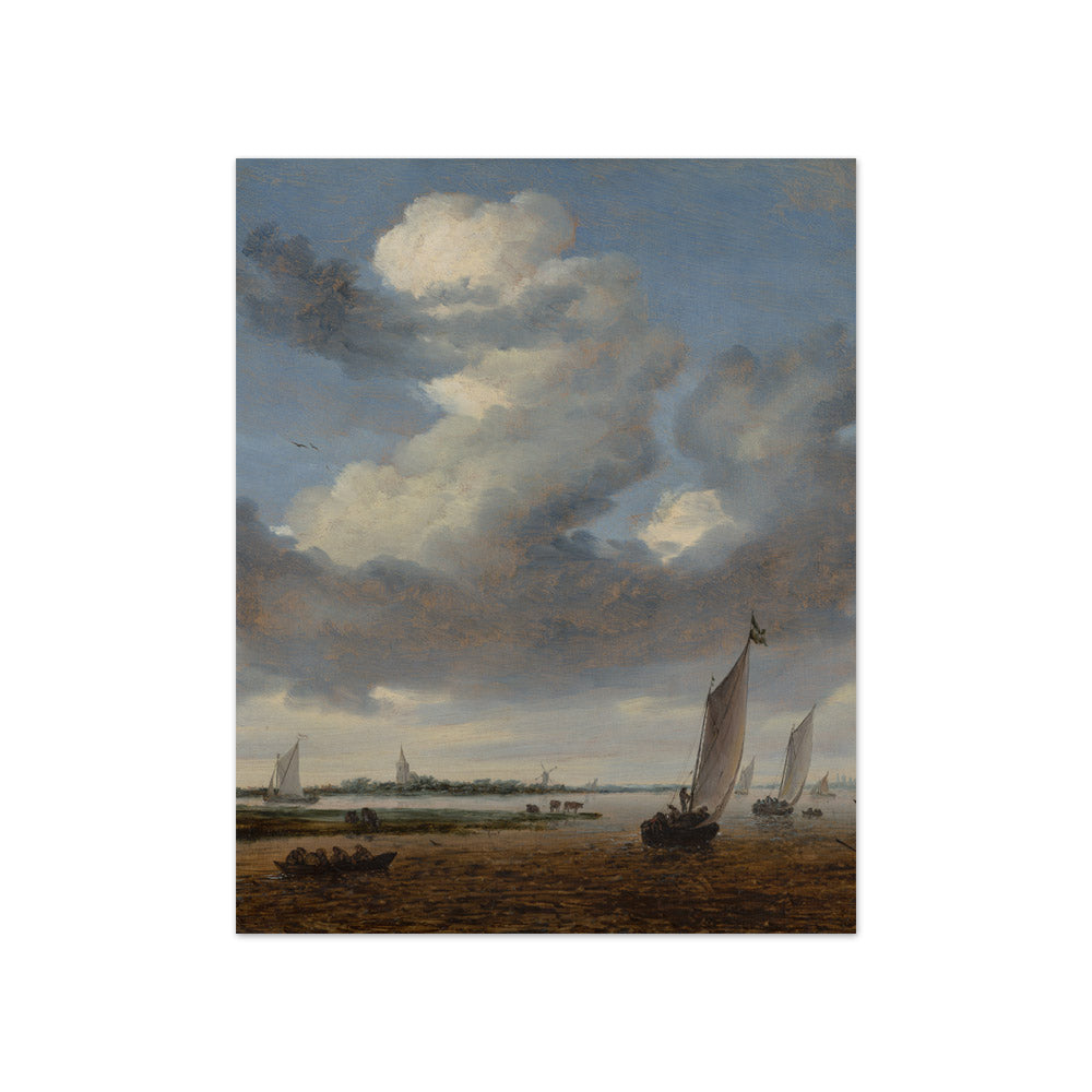 Salomon van Ruysdael - View of Beverwijk from the Wijkermeer - Compact / Full Bleed / No Frame