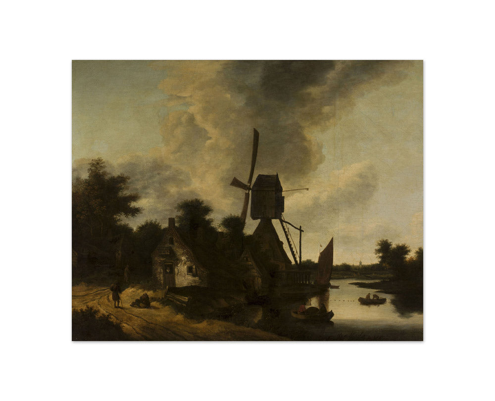 Salomon Rombouts - Landscape with a Windmill - Compact / Full Bleed / No Frame