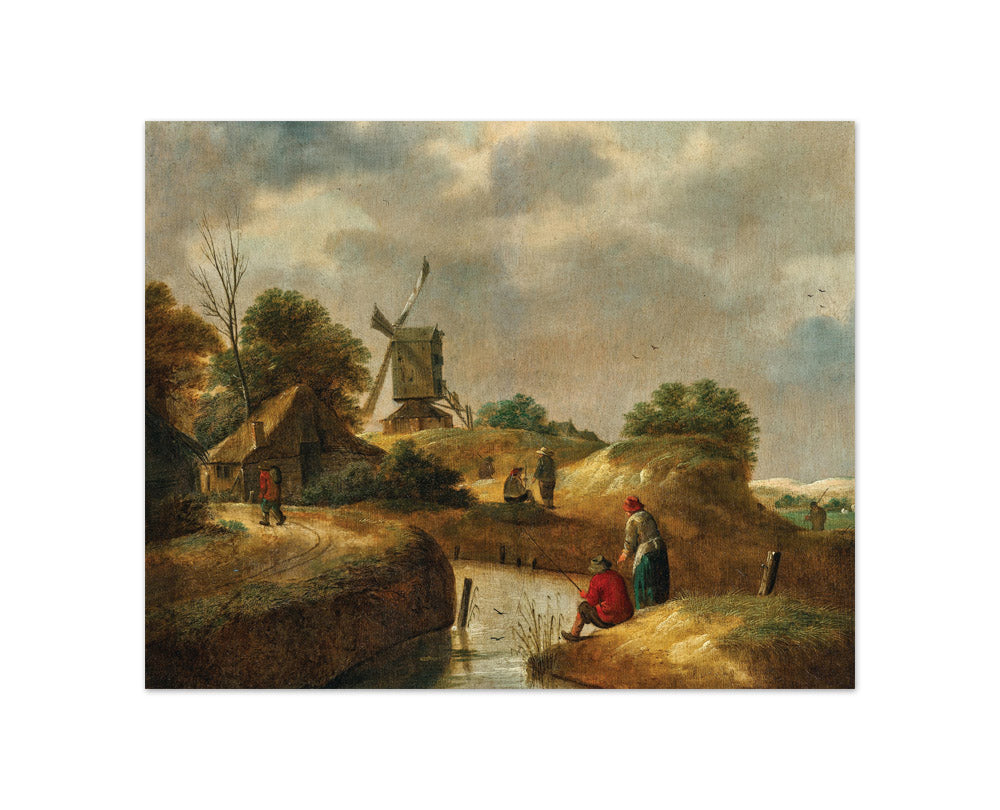 Klaes Molenaer - River Landscape with a Windmill - Compact / Full Bleed / No Frame