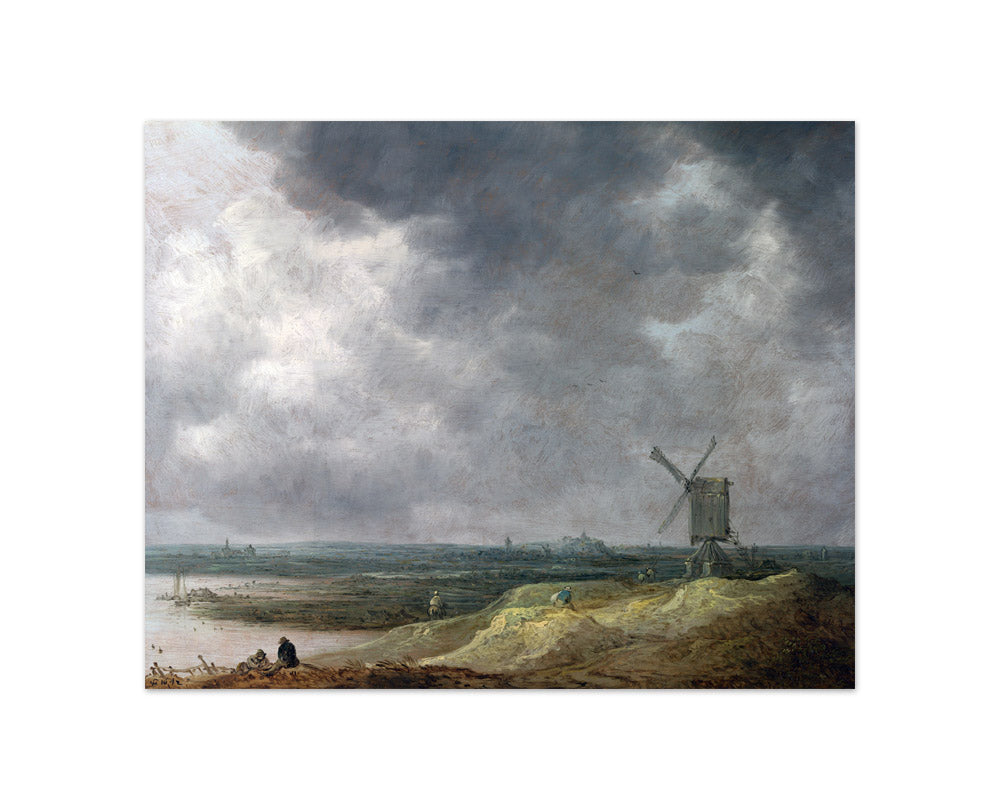 Salomon van Ruysdael - A Windmill by a River - Compact / Full Bleed / No Frame