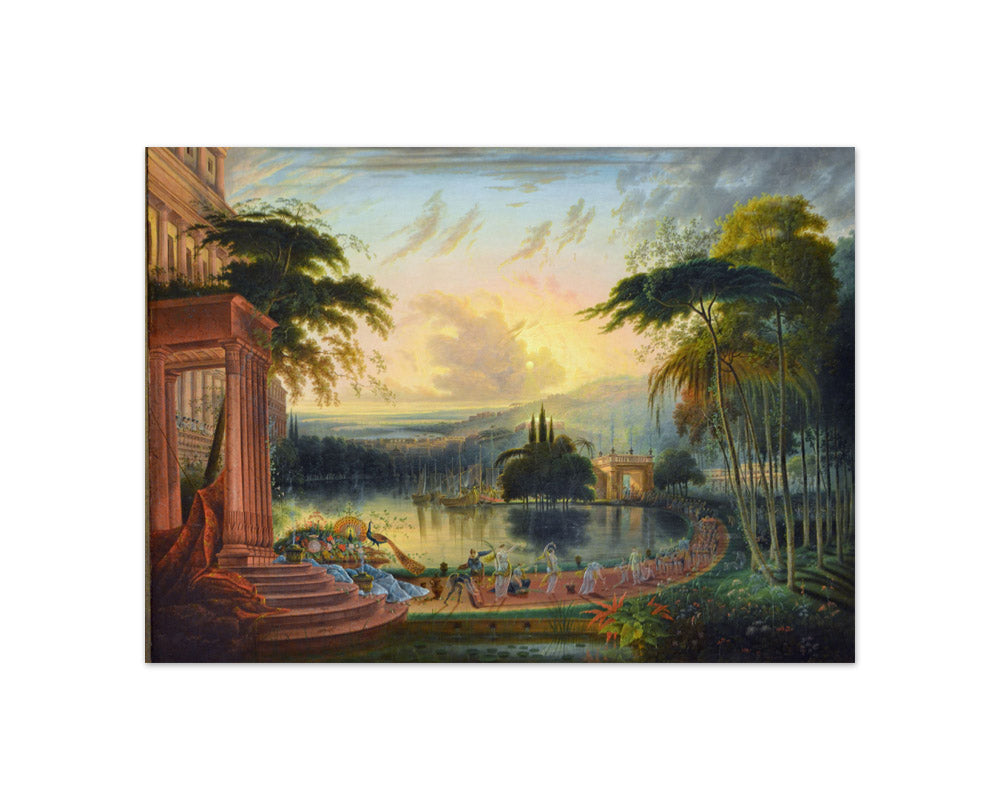 Samuel Colman - Romantic Landscape with the Arrival of the Queen of Sheba - Compact / Full Bleed / No Frame