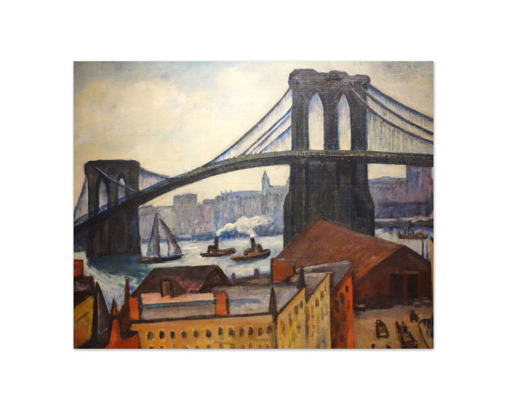 Samuel Halpert - View of Brooklyn Bridge - Compact / Full Bleed / No Frame