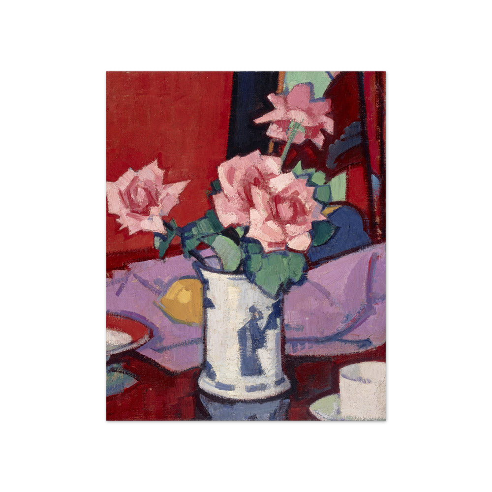 Samuel John Peploe - Pink Roses, Chinese Vase - Compact / Full Bleed / No Frame
