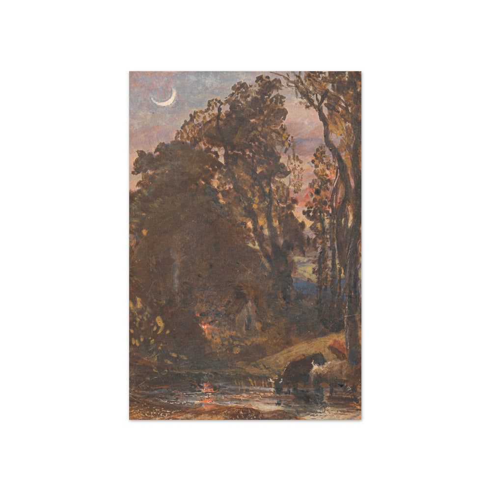 Samuel Palmer - Evening, Cattle Watering - Compact / Full Bleed / No Frame