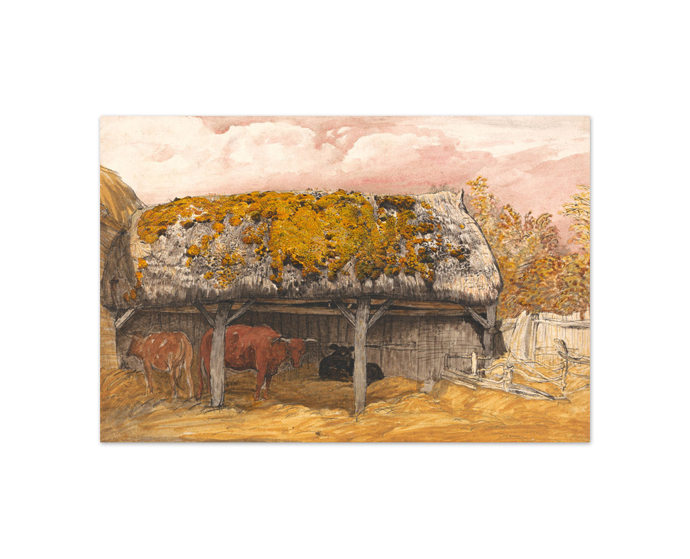 Samuel Palmer - A Cow Lodge with a Mossy Roof - Compact / Full Bleed / No Frame