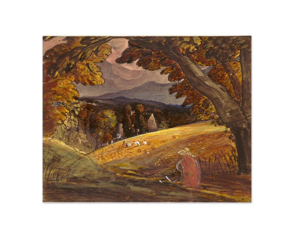 Samuel Palmer - Harvesters by Firelight - Compact / Full Bleed / No Frame