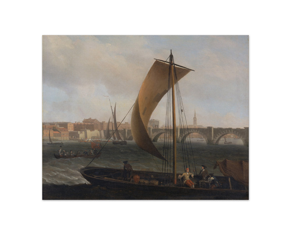 Samuel Scott - View on the Thames with Westminster Bridge - Compact / Full Bleed / No Frame