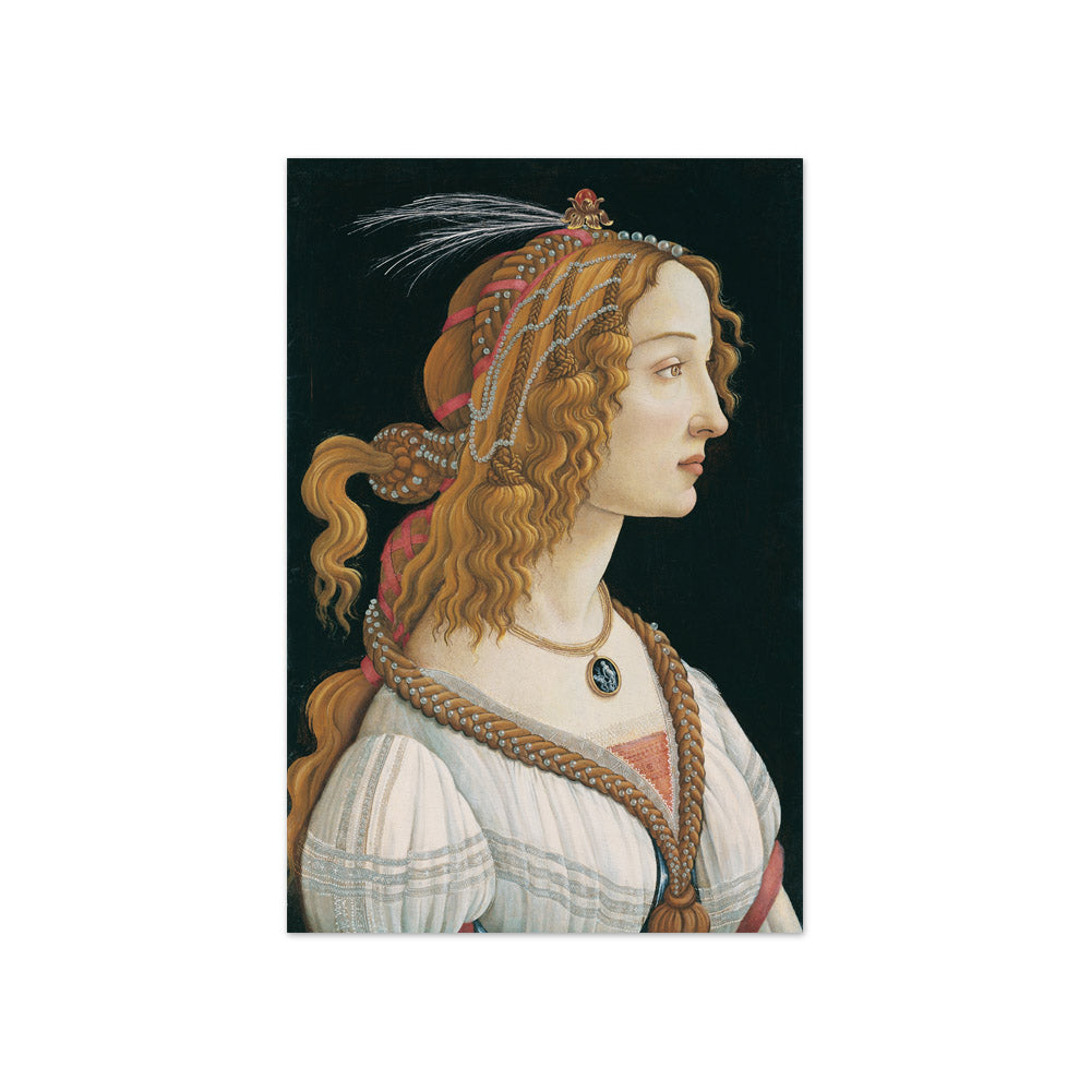 Sandro Botticelli - Idealized Portrait of a Lady (Portrait of Simonetta Vespucci as Nymph) - Compact / Full Bleed / No Frame
