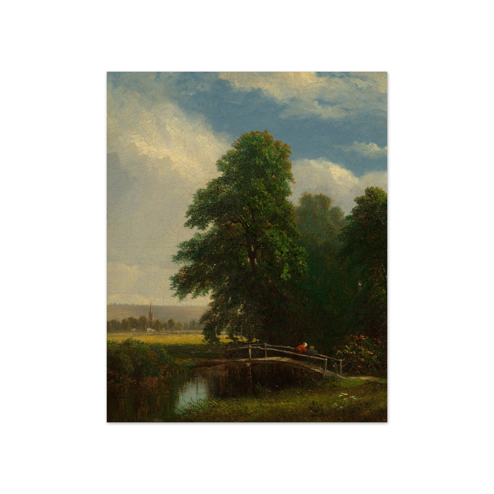 Sanford Robinson Gifford - The Darent River, Kent, England - Compact / Full Bleed / No Frame