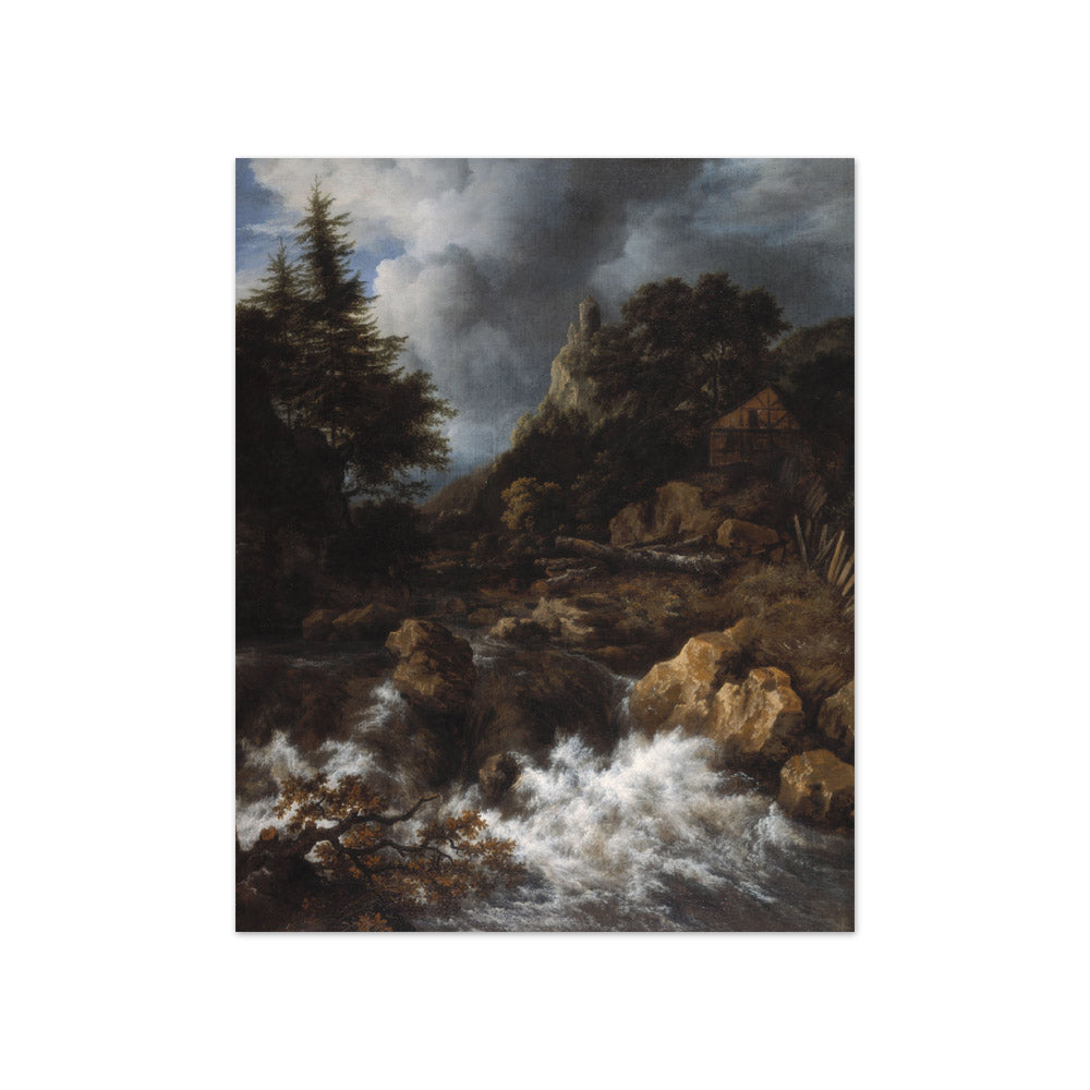 Jacob van Ruisdael - Waterfall in a Mountainous Northern Landscape - Compact / Full Bleed / No Frame