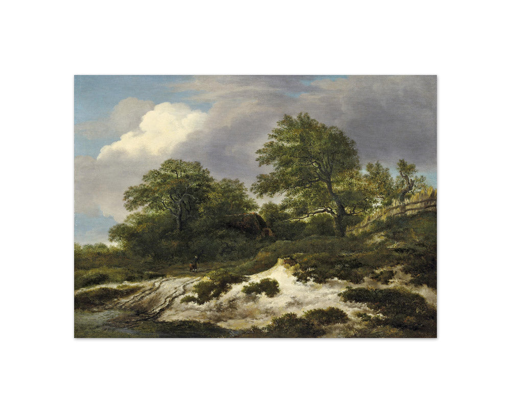 Jacob van Ruisdael - Dune Landscape with an Old Man and a Child on a Sand Track - Compact / Full Bleed / No Frame