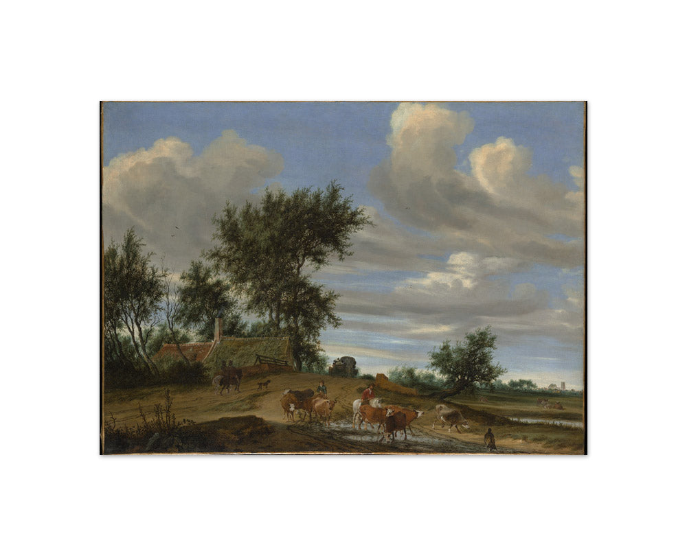 Salomon van Ruysdael - A Country Road - Compact / Full Bleed / No Frame