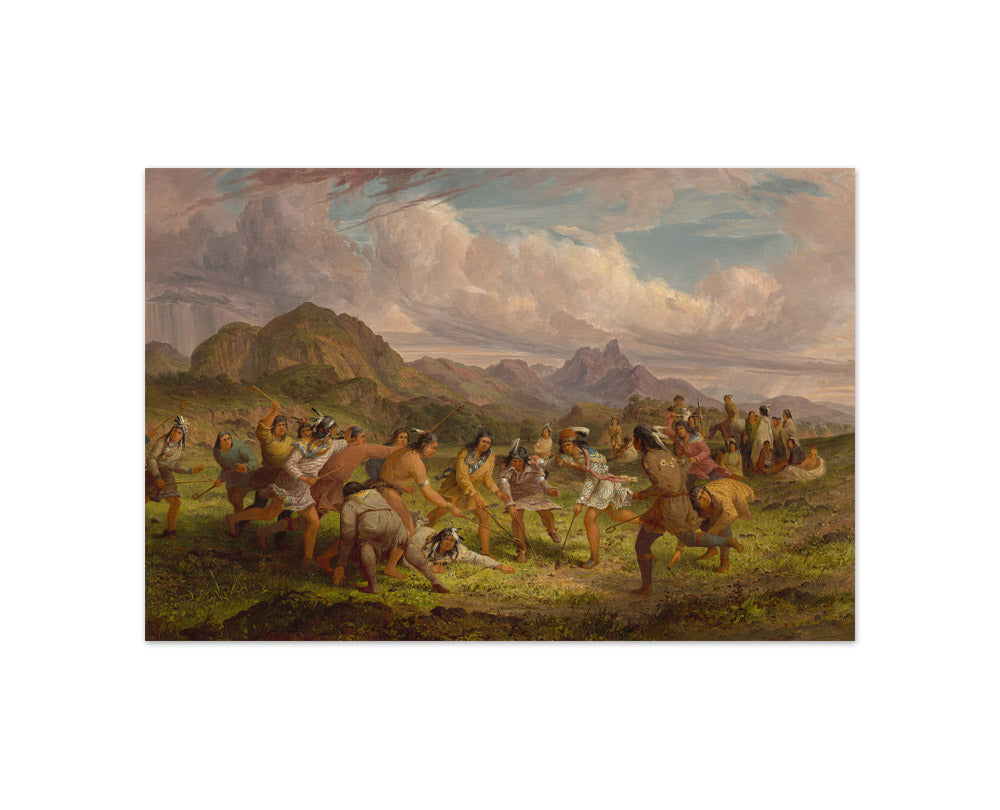 Seth Eastman - Ball Playing among the Sioux Indians - Compact / Full Bleed / No Frame