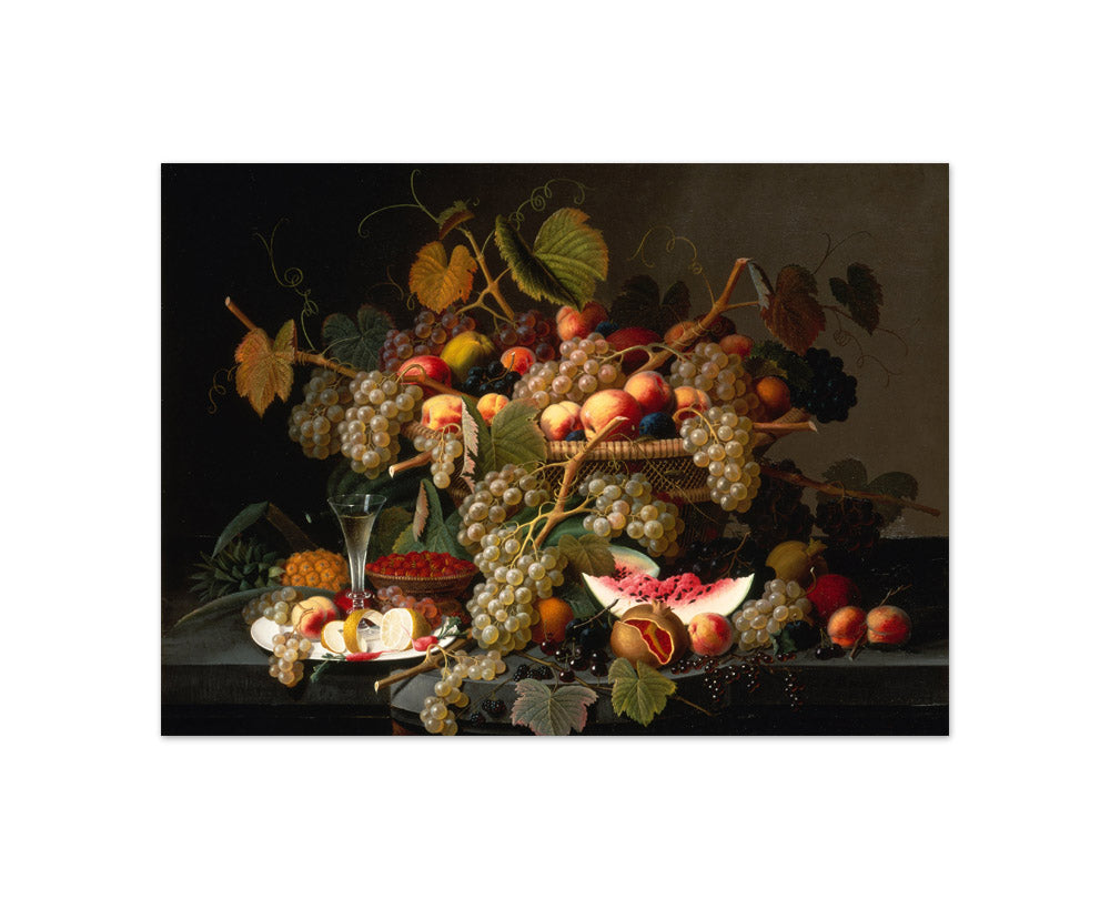 Severin Roesen - Still Life with Fruit - Compact / Full Bleed / No Frame
