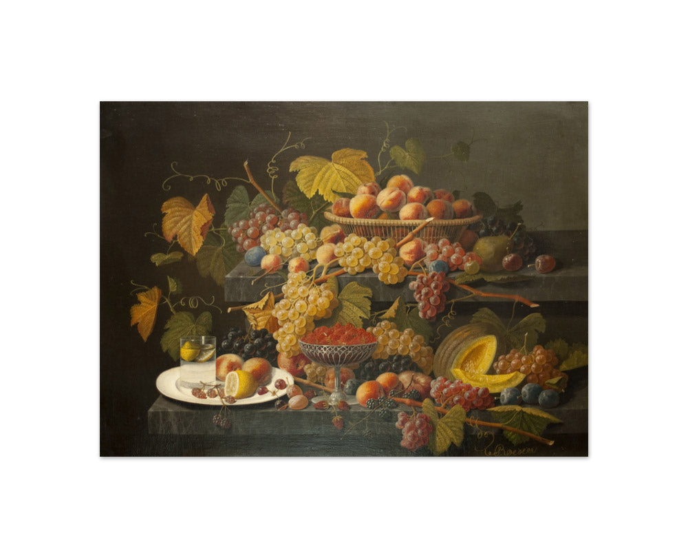 Severin Roesen - Still Life with Fruit - Compact / Full Bleed / No Frame