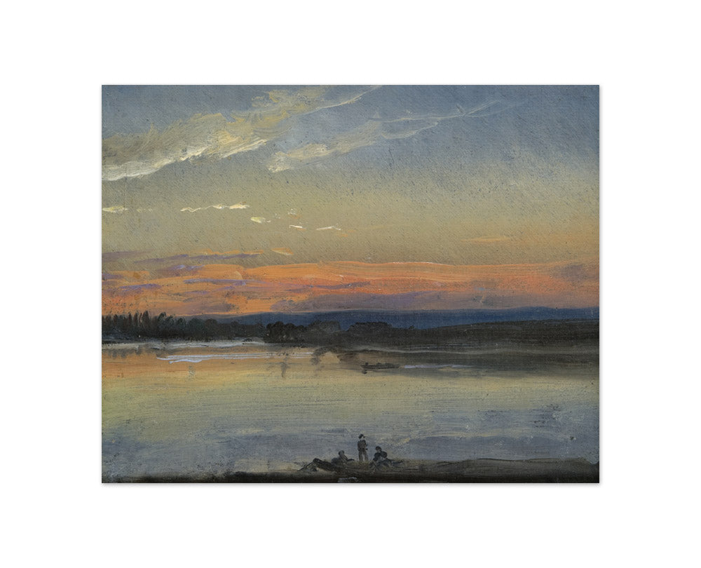 Johan Christian Dahl - The Elbe in Evening Light - Compact / Full Bleed / No Frame