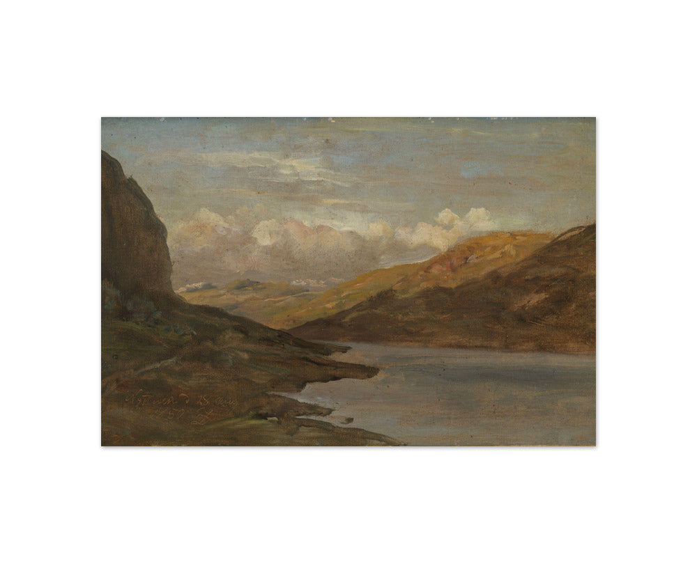 Johan Christian Dahl - Landscape at Nystuen in Filefjell - Compact / Full Bleed / No Frame