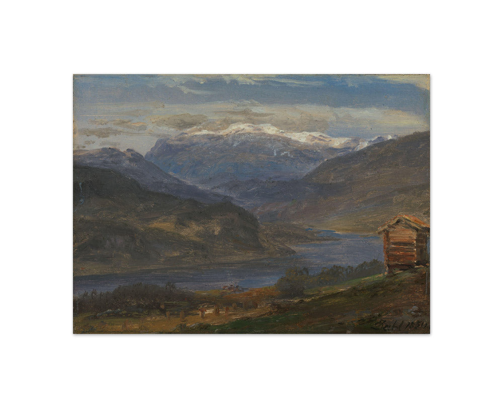 Johan Christian Dahl - View of Hjelle in Valdres - Compact / Full Bleed / No Frame