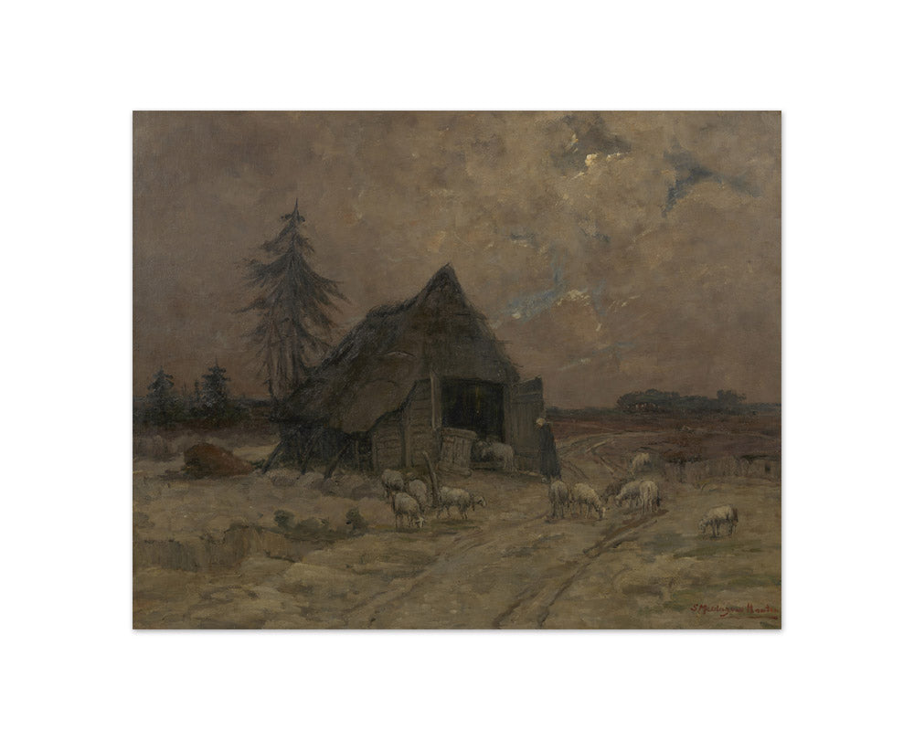 Sientje Mesdag-van Houten - On the Veluwe, the Heath of Bennekom - Compact / Full Bleed / No Frame